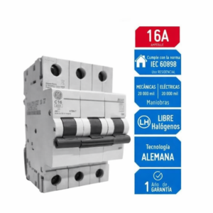 Llave Térmica Riel DIN DMS 3X16A 6KA 690999 G. Electric