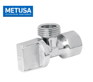 Llave Angular Cromada de 1/2 Metusa