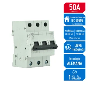 Llave Térmica Riel DIN DMS 3X50A 6KA 691004 G. Electric