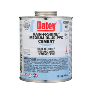 Pegamento PVC Rain-r-shine Mediano Azul 1/4 Gl Oatey