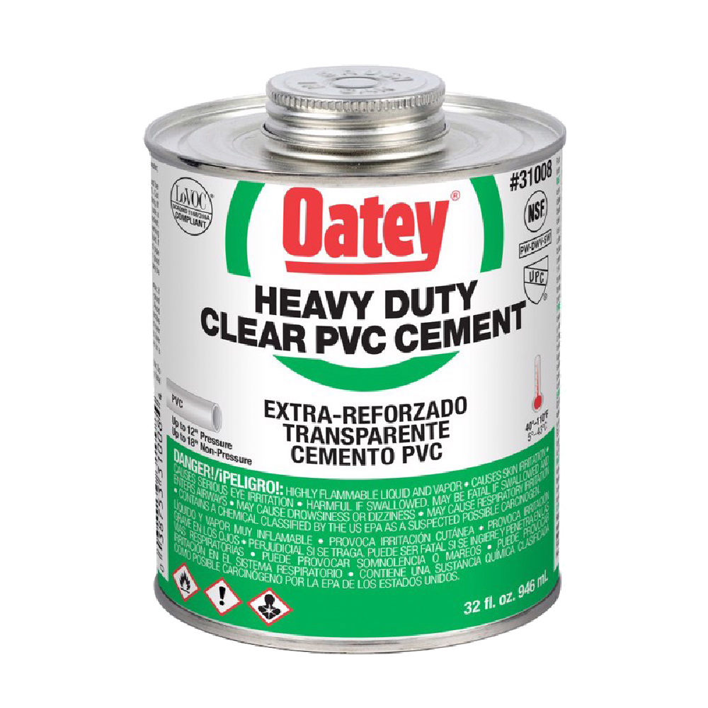 Pegamento PVC Heavy Duty Verde 1/4 Gl Oatey
