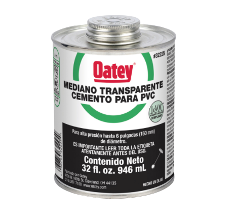 Pegamento PVC Mediano Negro 1 Gl Oatey