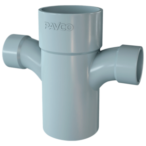 Tee Sanitaria Doble con Reducción PVC SAL 3" a 2" Pavco