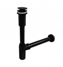 Trampa Minimalista con Desagüe Push Black Metusa