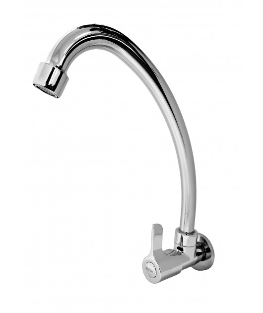 Llave para Lavadero Cromada Pico L Brikkel Wave Metusa
