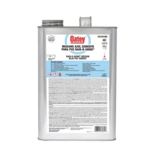 Pegamento PVC Rain-r-shine Mediano Azul 1 Gl Oatey