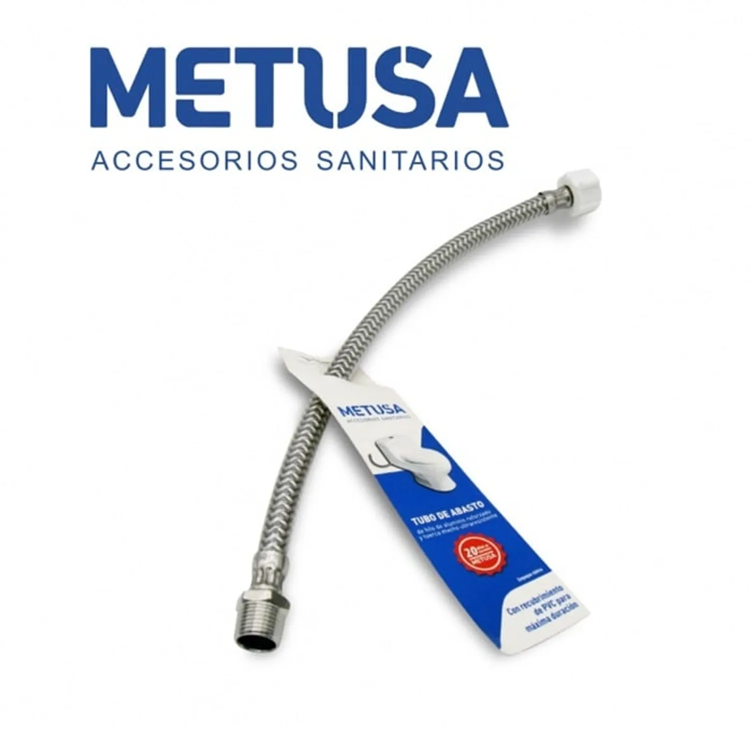 Tubo de Abasto TR Fibra PE 1/2bcex1/2x40cm M-H Metusa